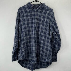 Croft & Barrow Blue Flannel Grunge 90's